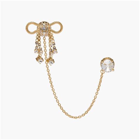 miu miu bow brooch|Brooch with crystal pendant .